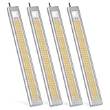 GZV 12V LED Lampe Wohnmobil – 12 Volt Lampen für Campingbus, 12V LED Streifen & Innenbeleuchtung, 4000K 12V Leuchten für Auto, Van, Caravan, Boot(4er Pack, silber)