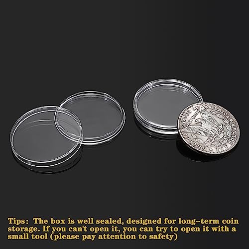 SUMNACON 30 Packs Clear Acrylic Coin Holder Capsules - Image 4