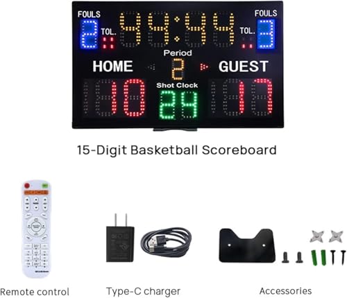 Marcador electrónico multifuncional para baloncesto de interior miniatura 7