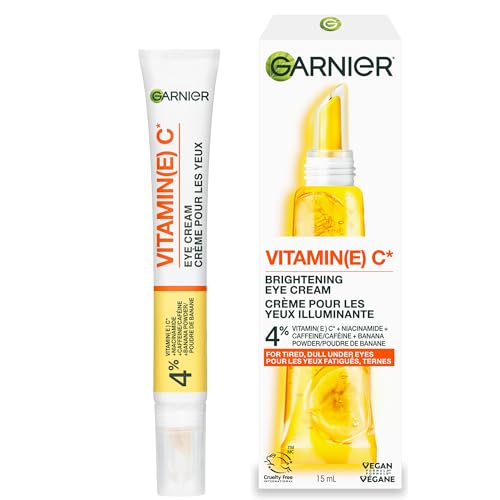 Garnier - Garnier Brightening Caffeine Eye Cream with Vitamin C, Reduces Dark Circles and Fine Lines for Well-Rested, Brighter, More Radiant Skin, Garnier SkinActive, 15ml