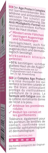 WELEDA Bio Glättende Augenpflege Wildrose & Weißer Tee - Naturkosmetik Natural Aging Augencreme mit Age Protect Complex & Koffein mindert erste Fältchen & verringert Augenringe (vegan, 12ml)