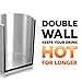 ELIXIR GLASSWARE Stainless Steel Coffee Mug with Lid Set of 2-14 oz - Leak Proof with Double Wall Insulated Coffee Mug with Handle & Lid - Travel Mug - Double Walled Coffee Cup