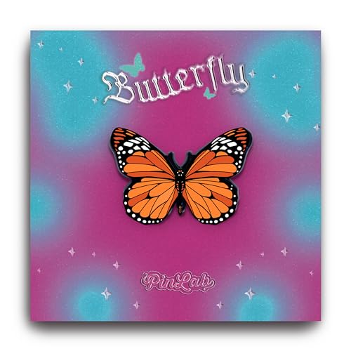 Image of PinLab Monarch Butterfly Enamel Lapel Pin Collectible Insect Accessory