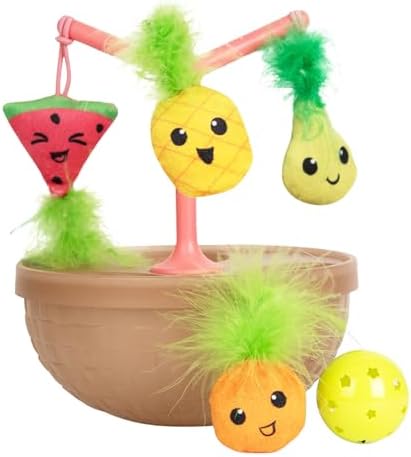 Catstages Tigela de frutas Hunt N' Wobble Brinquedo de gato oscil...