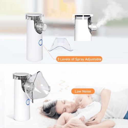 Inalador Portátil Nebulizador Portátil Infantil e Adulto Silencioso Recarregável Ultrassônico (Para