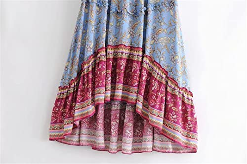 Jupe imprimé floral longue et fluide style bohème décontracté taille 40