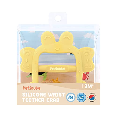 image for PETINUBE Anti-Dropping Silicone Baby Wrist Teether Soothing Pacifier f
