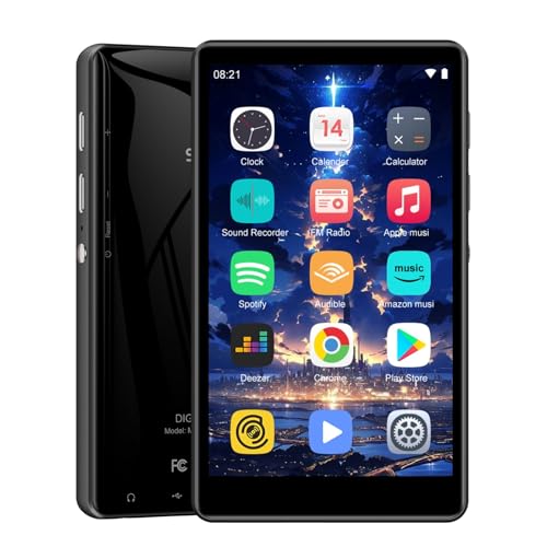 Image of 80GB Music Player, MP4 MP3 Player with Bluetooth and WiFi with 4-inch IPS Touch Screen Digital Audio Players, M503 Pro Spotify Player with Amazon Music, Audible, Chrome Browser, Support Up 512GB Gray