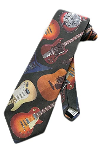 Sudopo Guitar II Tie Mens Music Instrument Neckties by Ralph Marlin