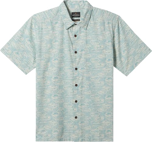Quiksilver - Mens Hana Bay Shirt, Color Reef Water PRNT 4, Size: X-Large