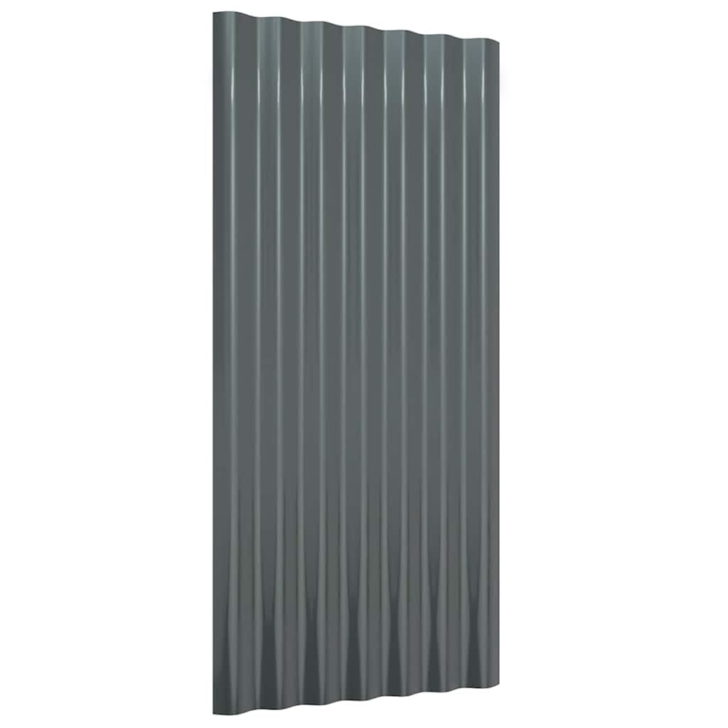 Paneles tejado 36 uds Acero galvanizado Gris Antracita 80x36 cm,27.54kg-319141