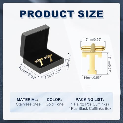 Gemelos PATIKIL Clásicos de Acero Inoxidable para Hombre miniatura 2
