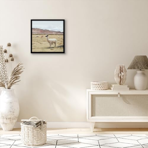 Americanflat 14x14 Picture Frame with Polished Plexiglass - Streamline Collection - Thin Border Square Frame for Wall Display - Hanging Hardware Included - Black