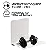STORAGE MANIAC Floating Book Shelves for Wall Mounted Invisible Floating Bookshelves Heavy-Duty Steel Hidden Bookshelf Hanging Bookshelves for Bedroom Living Room Office, White 4-Pack Large