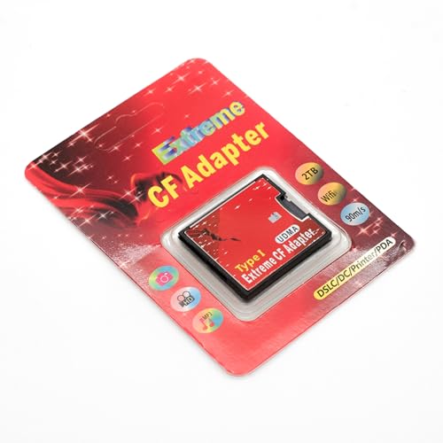 Sonilco CF Compact Flash Memory Card Reader Adapter Type I Compatible with Micro SD Card (TF to CF)