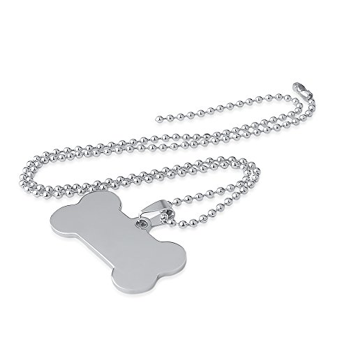 Personalized Dog Bone Shape Charm Pendant Necklace Fashion Jewelry for Pet Lover2