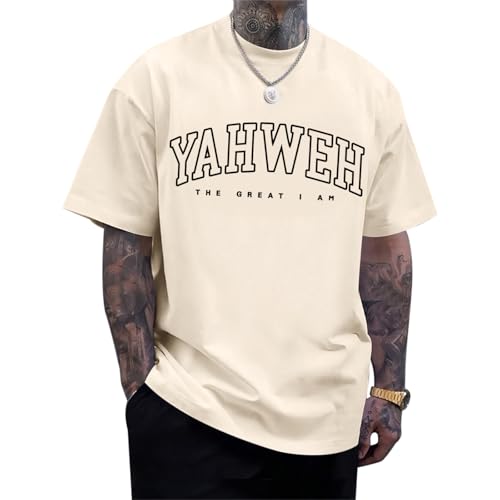 Wedsadl Christian Jesus Shirts for Men Religious God Yahweh Faith