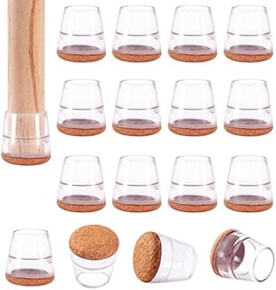 Niviy Chair Leg Floor Protectors,Clear Silicone Table feet Covers for Hardwood Floors, Stool Leg Protection Caps Furniture Leg Covers from Scratches and Noise, 16PCS (Round, 18-22mm)