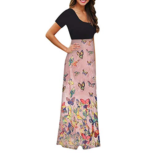 Robe d'été pour femme avec imprimé dégradé chic et coupe maxi longue en mousseline