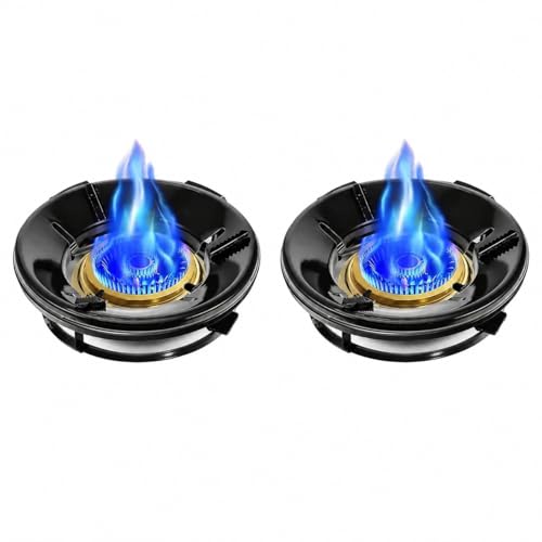 Image of Gas Saver Burner Stand Pack of 2 for LPG Stove | Energy Saving Jali Ring | Windproof & Fire Resistant | 4-Leg Stable Pan Support | Double-Coated Chulha Stand