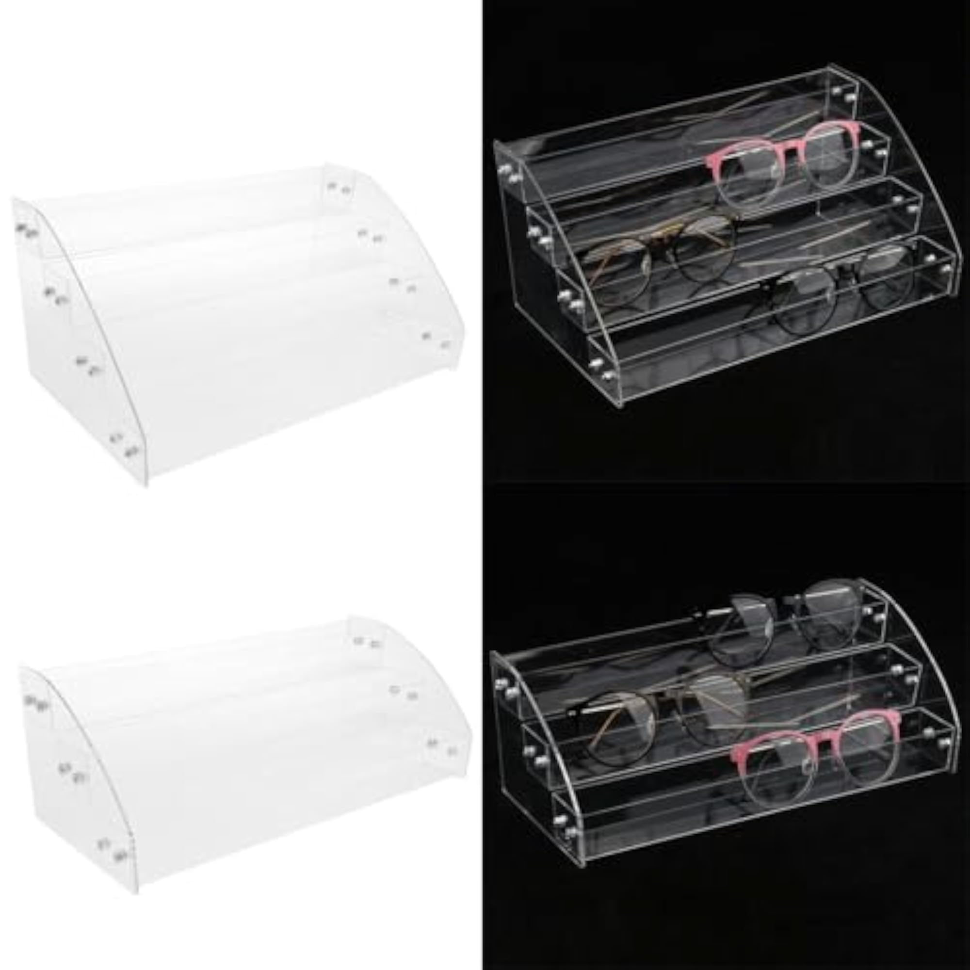 Acrylic Sunglasses Display Stands, 3 & 4 Layers