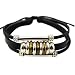 Wild Wind (TM) Christmas Unique Metal Ring Tube Multistrand Leather Adjustable Wrap Bracelet