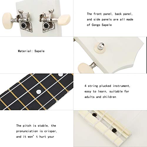 Ukulélé pour débutants 4 cordes 21 pouces Smiley pour débutants Chiffon de nettoyage Instrument Ukulélé - Les Beatles, Paul McCartney, John Lennon, RIngo Starr, George Harrison Ukulélé pour débutants 4 cordes 21 pouces Smiley pour débutants Chiffon de nettoyage Instrument Ukulélé – Image 6
