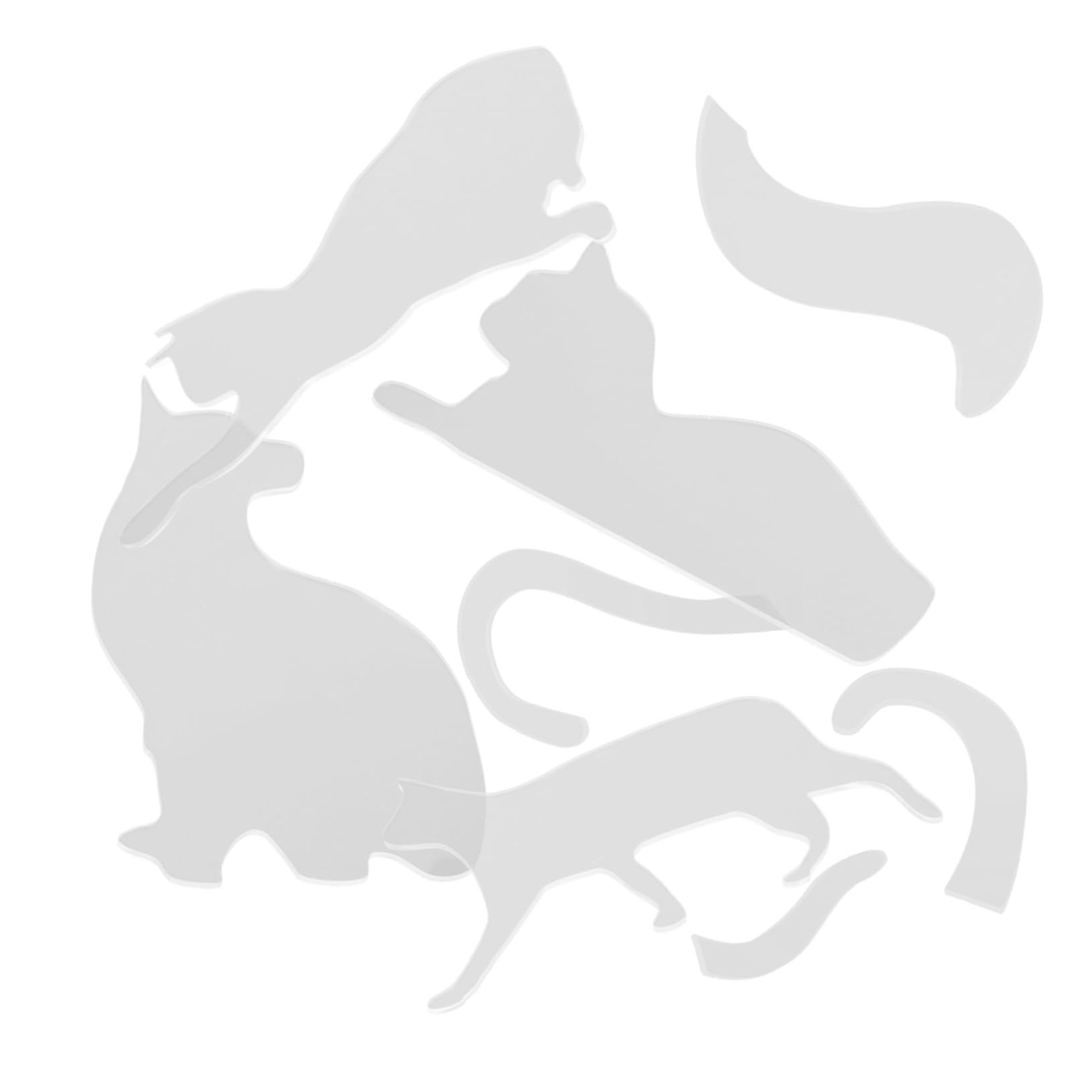 Operitacx 5 Juegos Regla De Plantilla De Gato Reglas De Plantilla De Ropa Plantilla De Acolchado En Forma Plantilla De Manualidades De Costura Plantillas En Forma Regla De Acolchado Acrílico