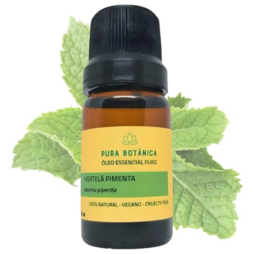 Kit com 3 Óleos Essenciais de Hortelã-Pimenta 100% Puro e Natural, Ideal para Aromaterapia, Difusor,