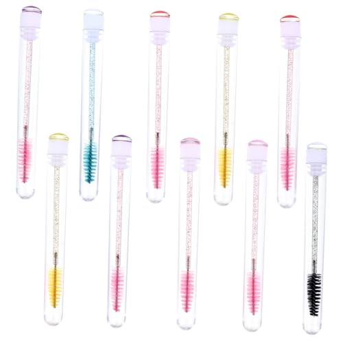 VICASKY Set of 10 Mascara Wands Brush Crystal Tube for Eyelash Mascara for Travel Storage Random