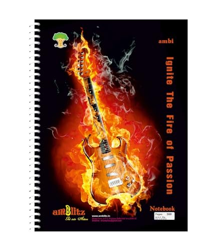 Image of amblitz Unruled Spiral Notebook | 300 Pages | A4 Size | 21 X 29.7 CM | 70 GSM THICK Paper | Long Notebook Unruled | Motivational Quotes on Attractive Cover |