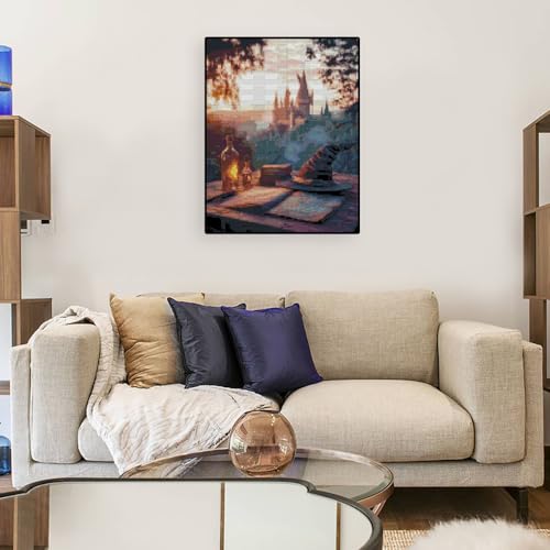 Image of Castle Stamped Cross Stitch Kits - Needlepoint Counted Cross Stitch Kits for Beginners Adults Cartoon Patterns Crossstitching Dimensions Embroidery Kits Arts and Crafts