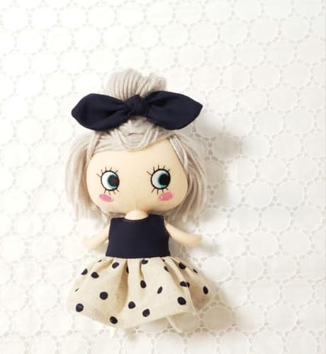 イルメールの服　ハッピードールの服　ネイビー水玉のサムネイル