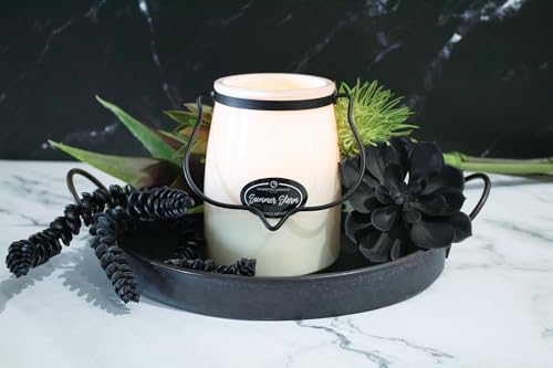 Image of Milkhouse Summer Storm Scented Soy Candle, 22 oz Butter Jar, 120+ Hr Burn