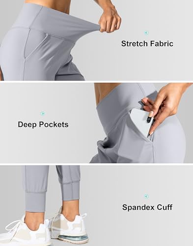 Image of G Gradual Women's Joggers High Waisted Yoga Pants with Pockets Loose Leggings for Women Workout, Athletic, Lounge