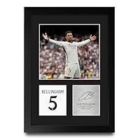 Foto Incorniciata Jude Bellingham Borussia Dortmund - A4 Con Autografo, Regalo Per Tifosi - Foto 9