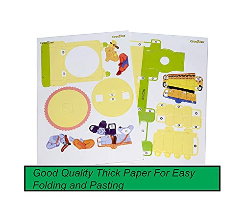 Image of Crackles STEAM Toys- DIY 3D Paper Model Automata Bot with Animated Movements Indian Mytholog Series (Ram & Ravan Duel) - Pack of 10 for Birthday Return Gifts