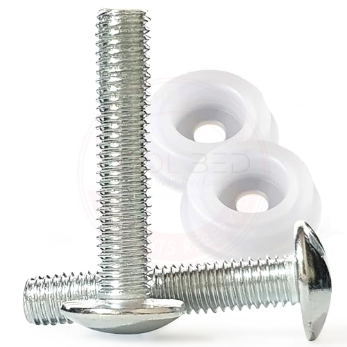 COOL BED 2 x Headboard Bolts Screws and 2 x Washers Fixings for Divan Bed (2 x Bolts and 2 x Washers)