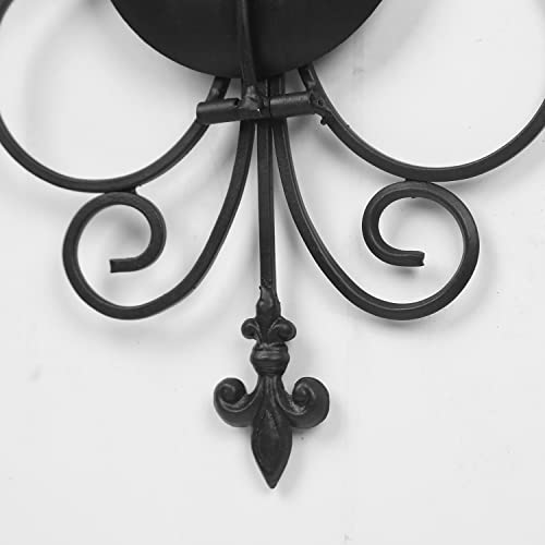 Wall Candle Sconce Holder Set Of 2, Candle Sconces Wall Decor For Living Room Dining Room Bedroom, Black Antique Metal Wall Candle Holder For Home Wall Decoration (Candle Sconce 02) #TOP7