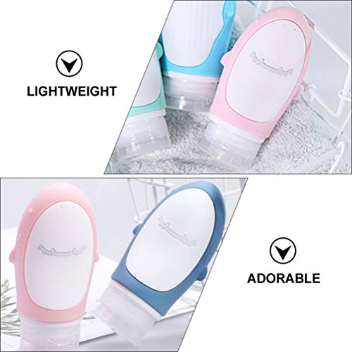 NICEXMAS Conjunto de 3 Garrafas de Viagem Portáteis Em Forma de Tubarão Tubos de Silicone Compressív