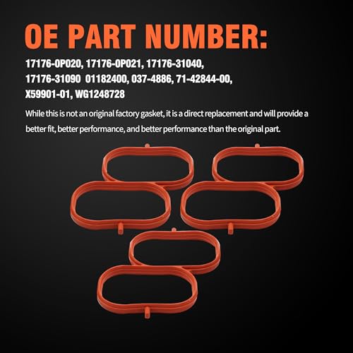 Image of HiSport 3Pcs Air Surge Tank to Intake Manifold Gasket 17176-0P021
