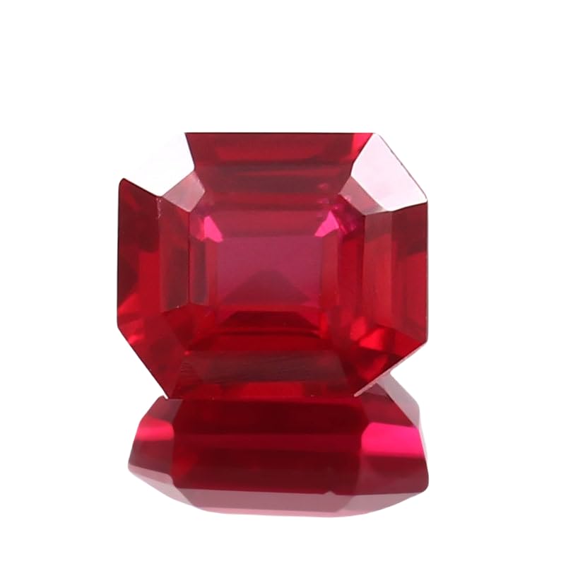 Rubis naturel à facettes de 8 x 10 mm idéal pour réparer une bague ancienne ou créer un pendentif