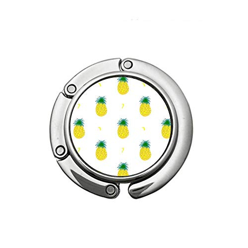 Preisvergleich Produktbild Verschiedene Design-Muster Schulter Handtasche Faltbare Geldbörse Kleiderbügel Haken Set Ananas 2