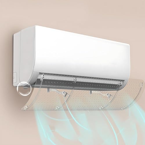 Vinnatsuエアコン風よけカバー エアコン用風よけ板 エアコン かせよけカバー壁掛け式 多角度調整可能 多通気孔 均一導風 冷房暖房通用 長さ60～90cmのエアコンに適しています 結露対策 直撃風対策 壁に穴あけ不要 多機種エアコンに適用する