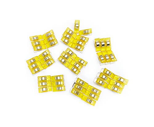 ALFA Set de 50 Pinzas de color Amarillo para Costura