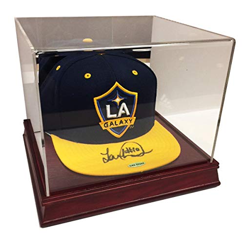 Executive Wood UV Cap / Hat Display Case Holder with Mirror Back