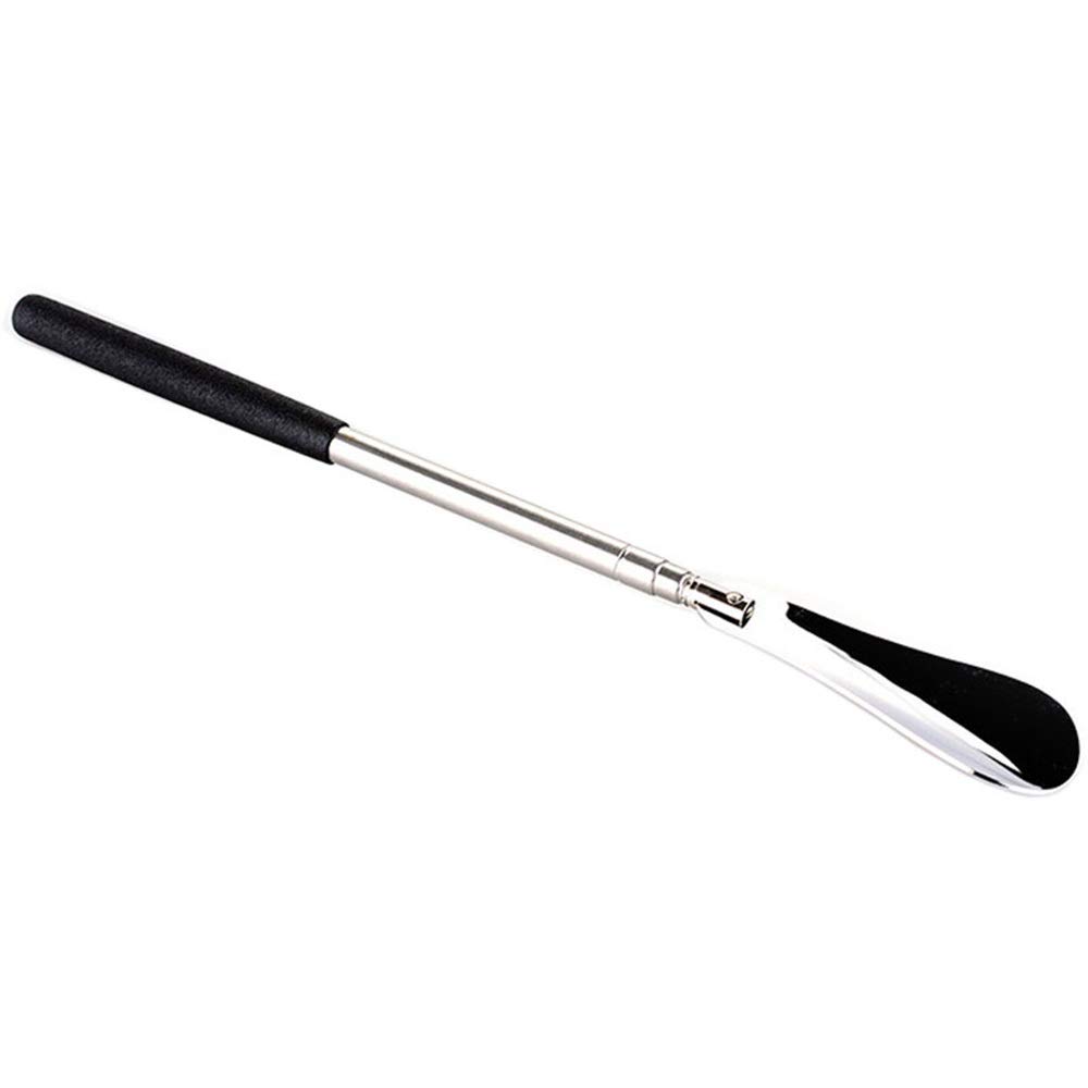 Schuhlöffel, Verstellbarer Langer Griff, Schuhheber, Expander, Schuhlöffel – Edelstahl-Teleskopfeder-Schuhlöffel, 2 Stück, Schuhhelfer (Farbe: Silber, Größe: 314 cm) (Silber 31 x 4 cm)