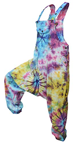 Salopette à entrejambe bas pour femme Gheri tie-dye XL combinaison sarouel large