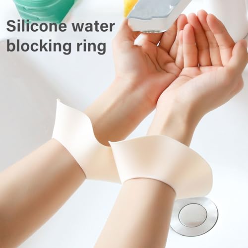 ZEXKENS 1pair Silicone Wristband Waterproofed Face Wash Wristbands Skincare Wrist Guards For Make Up Shower