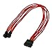 Produktbild Nanoxia 900300015 4-Pin Molex -> 2X 3-Pin Adapterkabel, 30 cm, Roter Einzelsleeve